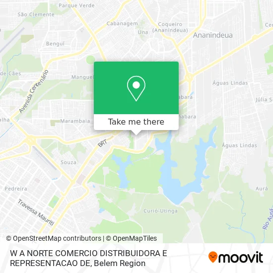 W A NORTE COMERCIO DISTRIBUIDORA E REPRESENTACAO DE map