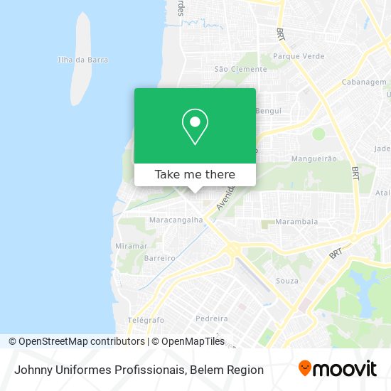 Johnny Uniformes Profissionais map