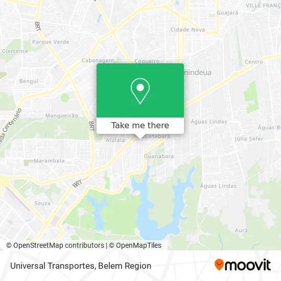 Universal Transportes map