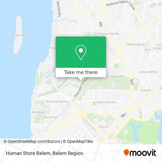 Mapa Human Store Belem