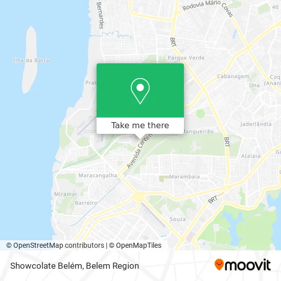 Showcolate Belém map