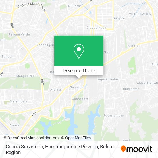 Mapa Caco's Sorveteria, Hamburgueria e Pizzaria