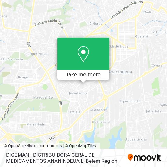 DIGEMAN - DISTRIBUIDORA GERAL DE MEDICAMENTOS ANANINDEUA L map
