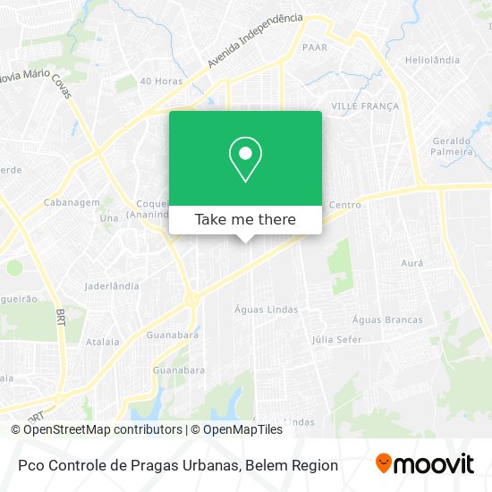 Pco Controle de Pragas Urbanas map