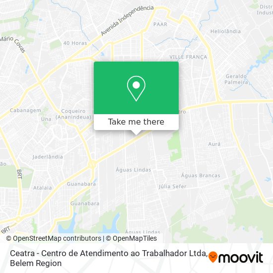 Ceatra - Centro de Atendimento ao Trabalhador Ltda map