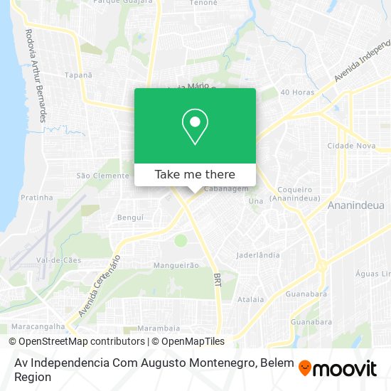Av Independencia Com Augusto Montenegro map