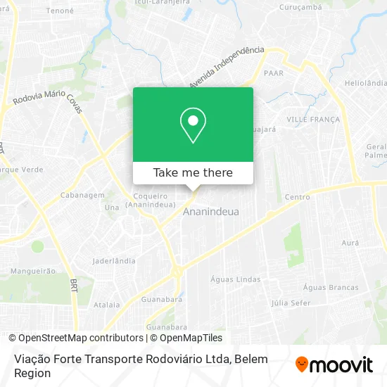 Viação Forte Transporte Rodoviário Ltda map