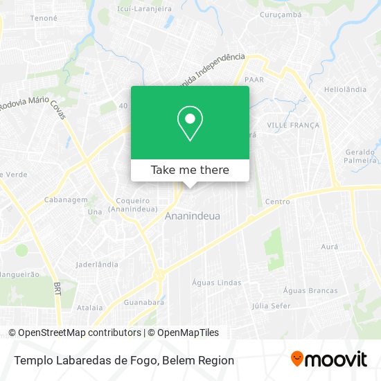 Templo Labaredas de Fogo map