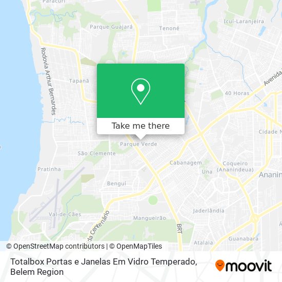 Mapa Totalbox Portas e Janelas Em Vidro Temperado