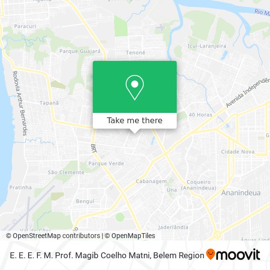 E. E. E. F. M. Prof. Magib Coelho Matni map