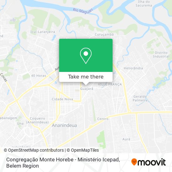 Mapa Congregação Monte Horebe - Ministério Icepad