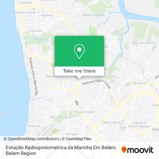 Mapa Estação Radiogoniometrica da Marinha Em Belém