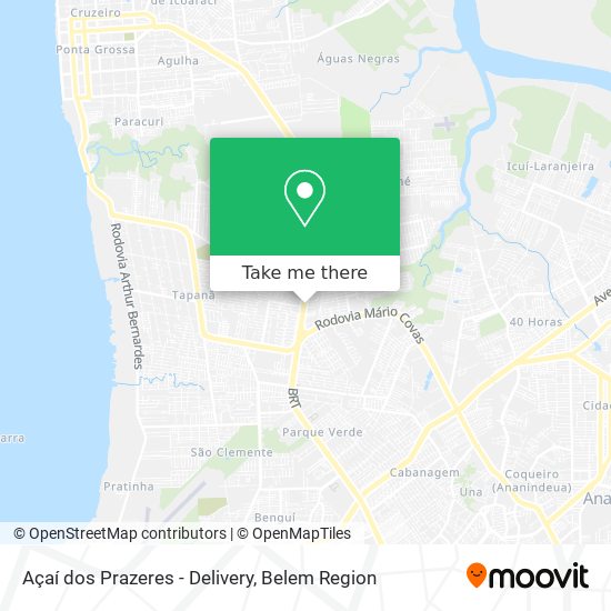 Açaí dos Prazeres - Delivery map