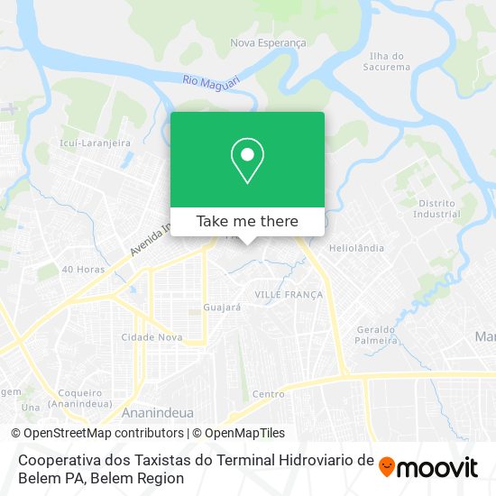 Mapa Cooperativa dos Taxistas do Terminal Hidroviario de Belem PA