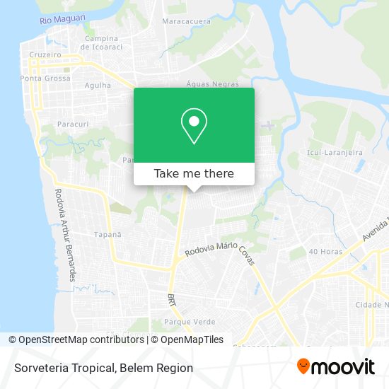 Mapa Sorveteria Tropical