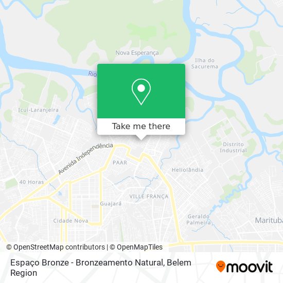 Mapa Espaço Bronze - Bronzeamento Natural