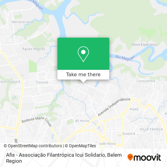 Afis - Associação Filantrópica Icui Solidario map