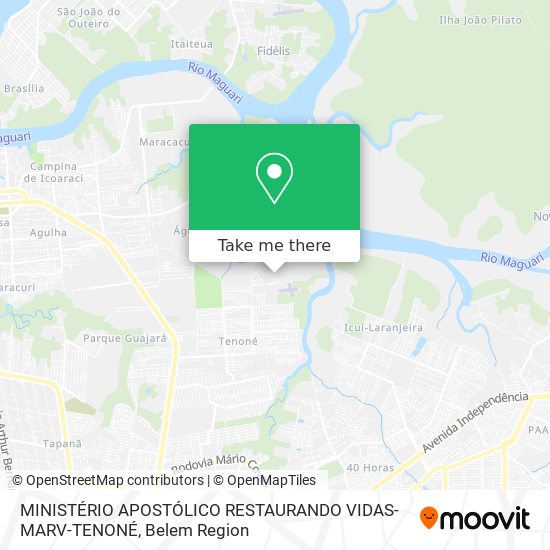 Mapa MINISTÉRIO APOSTÓLICO RESTAURANDO VIDAS-MARV-TENONÉ