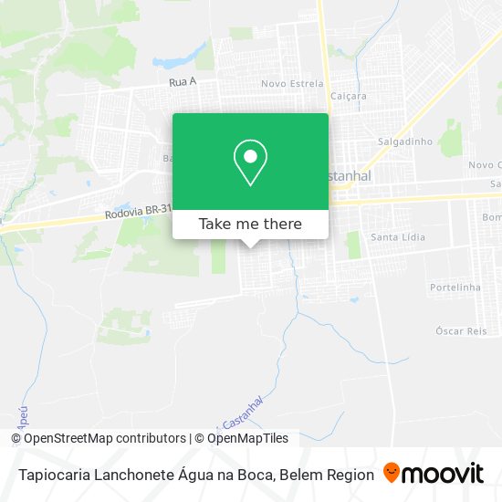 Tapiocaria Lanchonete Água na Boca map