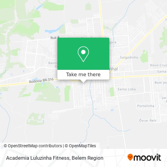 Mapa Academia Luluzinha Fitness