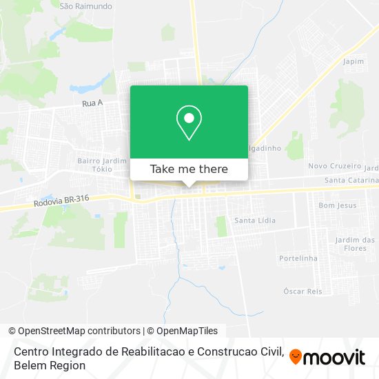 Centro Integrado de Reabilitacao e Construcao Civil map