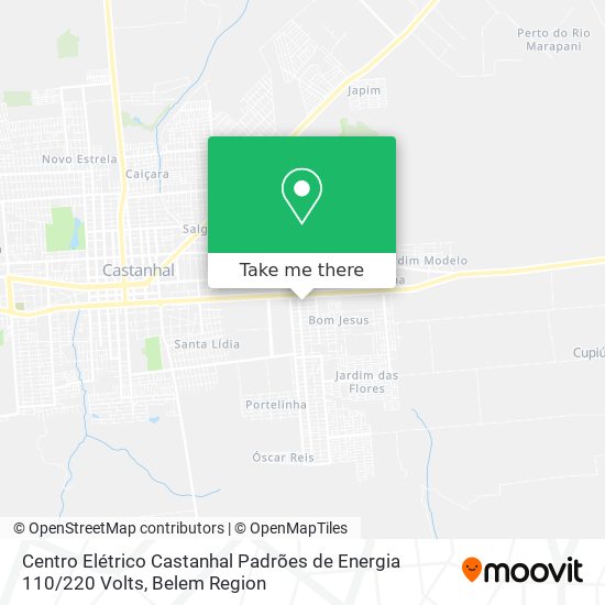 Centro Elétrico Castanhal Padrões de Energia 110 / 220 Volts map