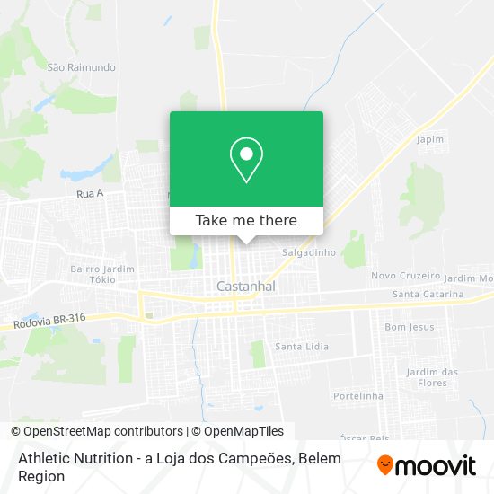 Mapa Athletic Nutrition - a Loja dos Campeões