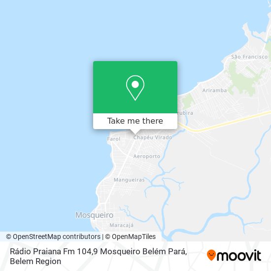 Mapa Rádio Praiana Fm 104,9 Mosqueiro Belém Pará