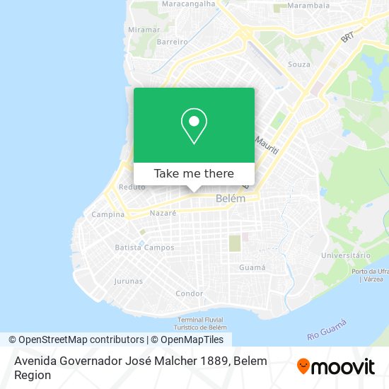 Mapa Avenida Governador José Malcher 1889