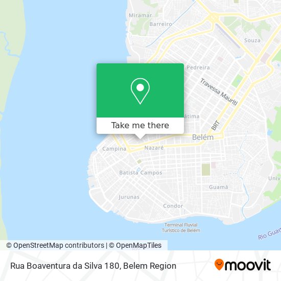 Mapa Rua Boaventura da Silva 180