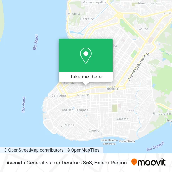 Avenida Generalíssimo Deodoro 868 map
