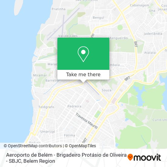Mapa Aeroporto de Belém - Brigadeiro Protásio de Oliveira - SBJC