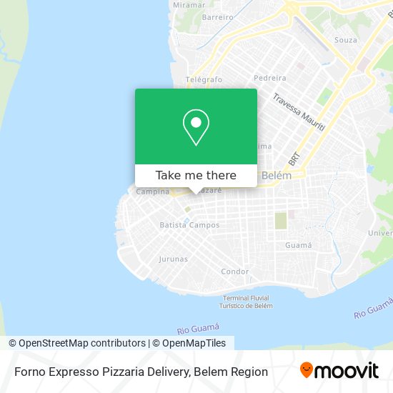 Mapa Forno Expresso Pizzaria Delivery