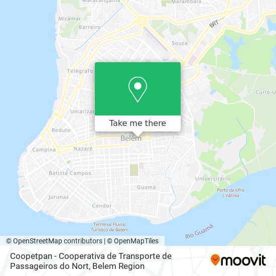Coopetpan - Cooperativa de Transporte de Passageiros do Nort map