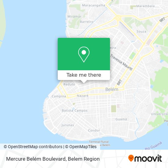 Mercure Belém Boulevard map