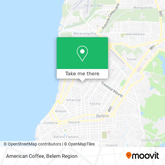 American Coffee map