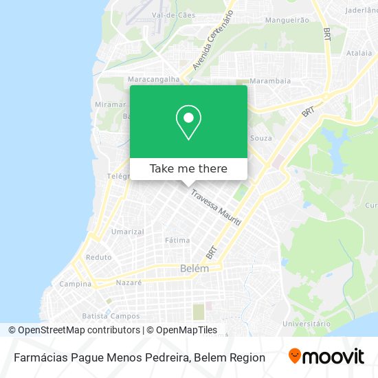 Farmácias Pague Menos Pedreira map