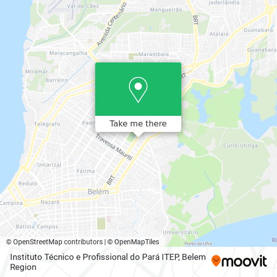 Mapa Instituto Técnico e Profissional do Pará ITEP