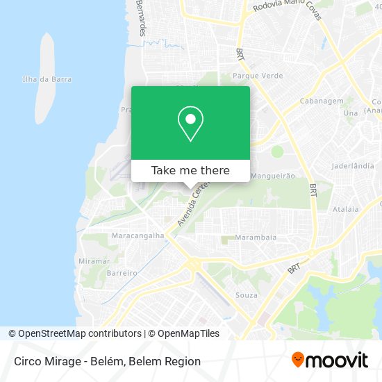 Circo Mirage - Belém map