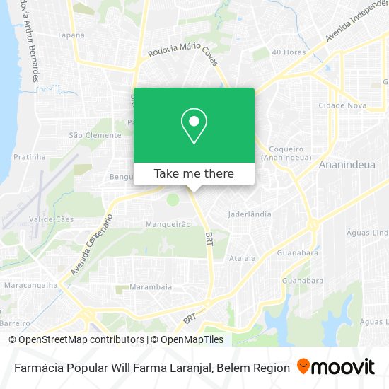 Farmácia Popular Will Farma Laranjal map