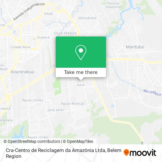 Mapa Cra-Centro de Reciclagem da Amazônia Ltda