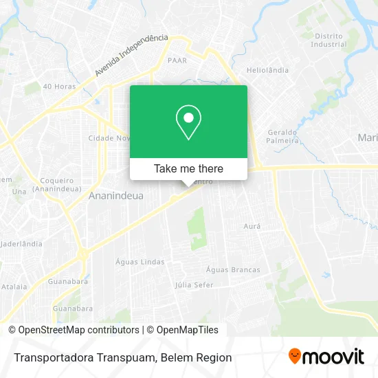 Transportadora Transpuam map