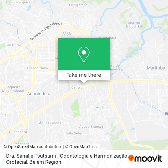 Dra. Samille Tsutsumi - Odontologia e Harmonização Orofacial map
