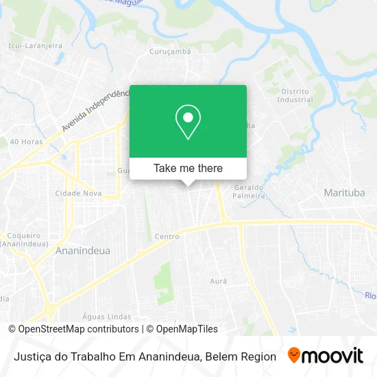 Justiça do Trabalho Em Ananindeua map