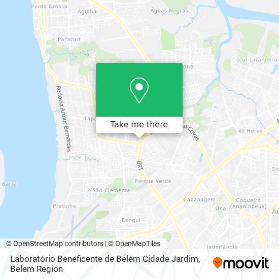 Mapa Laboratório Beneficente de Belém Cidade Jardim