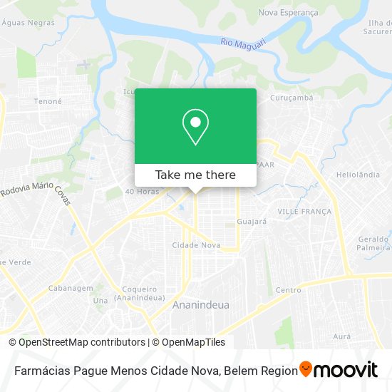 Farmácias Pague Menos Cidade Nova map