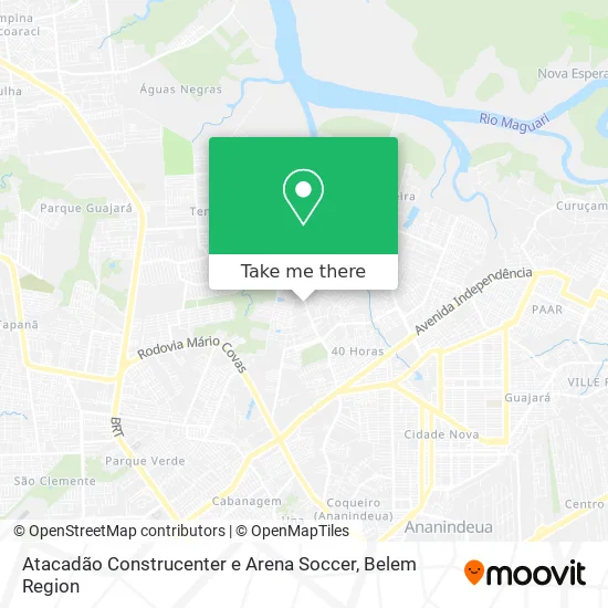 Atacadão Construcenter e Arena Soccer map
