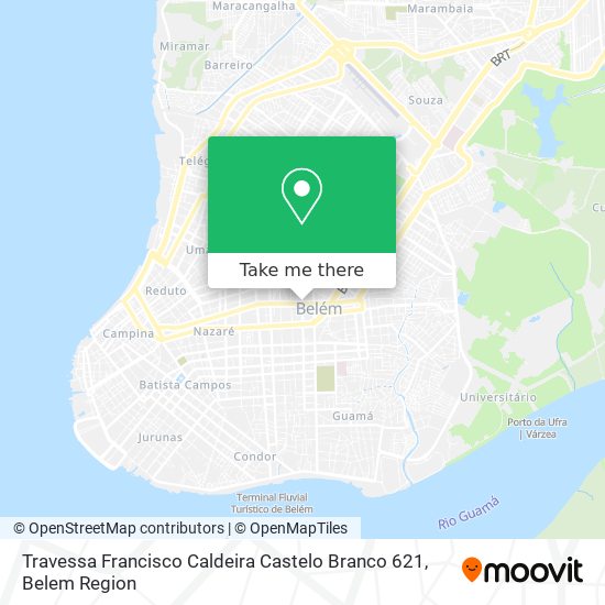 Mapa Travessa Francisco Caldeira Castelo Branco 621