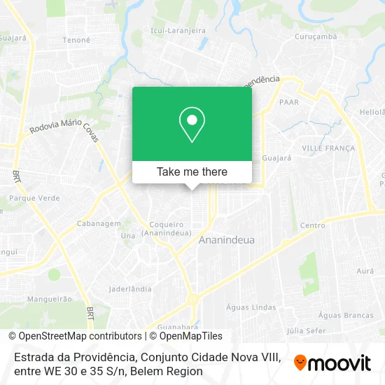 Mapa Estrada da Providência, Conjunto Cidade Nova VIII, entre WE 30 e 35 S / n