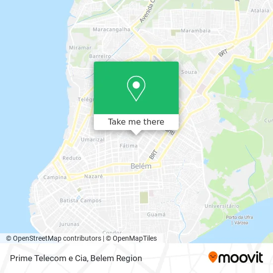 Prime Telecom e Cia map